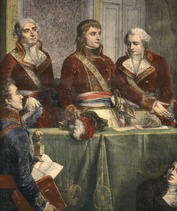 Instalação do Conselho de Estado no Palais du Petit Luxembourg em 25 de Dezembro de 1799 (gravura) de Louis Charles Auguste Couder