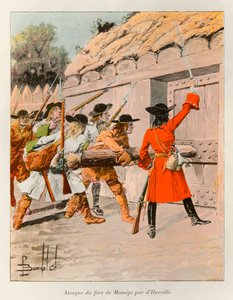 Bombled Louis (1862 - 1927); Ataque ao Forte de Monsipi por Pierre LeMoyne d