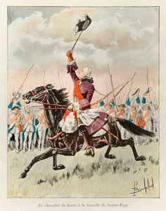 Bombled Louis (1862 - 1927); The Chevalier de Levis (François Gaston de Levis 1719 - 1787) na Batalha de Sainte Foy em 1760 contra os ingleses; Eugene Guenin