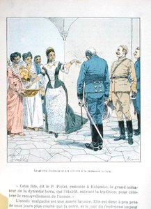 General Duchesne e seus oficiais na cerimônia do banho da Rainha Ranavalona III (1862-1917), de 
