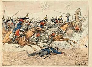 Ilustração retirada do livro "Les heros du Siecle", recitação anedótica de Dick de Lonlay e ilustrada por Louis Bombled (1862-1927) de Louis Charles Bombled