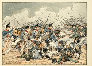 Ilustração retirada do livro "Les heros du Siecle", recitação anedótica de Dick de Lonlay e ilustrada por Louis Bombled (1862-1927) de Louis Charles Bombled