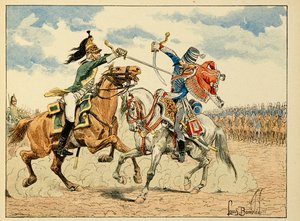 Ilustração retirada do livro "Os Heróis do Siecle", recitação anedótica de Dick de Lonlay e ilustrada por Louis Bombled (1862-1927) de Louis Charles Bombled