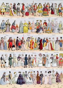 História pictórica da roupa na França do século XVII até 1925, publicada por Larousse, 1929