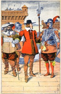 Richelieu na sede de La Rochelle de Louis Charles Bombled