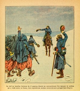 A Armee Oriental do Sargento Eugene, conhecida como Grenest, ilustrada por Louis Bombled (1862-1927) (Guerra Franco-Alemã; campanha de 1870 -1871): O líder dos batalhões Barberet do 4º Zouaves, destaca-se para comandar um regimento de móveis que queria de Louis Charles Bombled