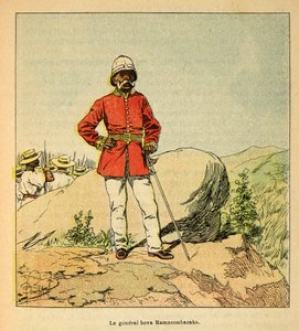 A Guerra em Madagáscar - História das Expedições Francesas de 1885-1895 por Henri Galli dit Galllichet (1854-1922), ilustrada por Louis Bombled (1862-1927): Retrato do General Hova Ramasombazaha, Coleção Particular de Louis Charles Bombled