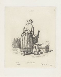 lavadeira Kunigunde (título no objeto) de Louis Charles Hora Siccama