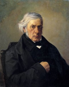 Retrato do filósofo Victor Cousin (1792-1867) Pintura de Louis Claude Mouchot (1830-1891). Século XIX. Dim. 0,73 x 0,60 m - Retrato do filósofo Victor Cousin (1792-1867). Pintura de Louis Claude Mouchot (1830-1891). Século XIX. 0.73 x