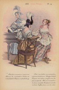 Moda francesa: 1835, Louis-Philippe (litografia a cores)