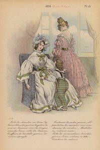 Moda francesa: 1836, Louis-Philippe (litografia a cores) de Louis Colas