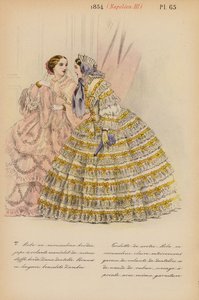 Moda francesa: 1854, Napoleão III (litografia a cores)