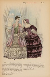 Moda francesa: 1857, Napoleão III (litografia a cores) de Louis Colas