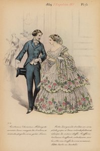 Moda francesa: 1859, Napoleão III (litografia a cores)