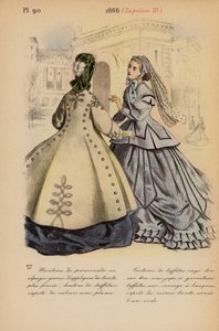 Moda francesa: 1866, Napoleão III (litografia a cores)
