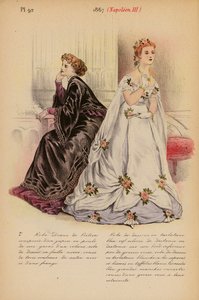 Moda francesa: 1867, Napoleão III (litografia a cores) de Louis Colas