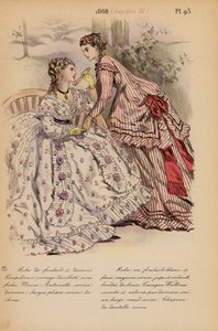 Moda francesa: 1868, Napoleão III (litografia a cores) de Louis Colas