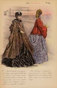 Moda francesa: 1870, Napoleão III (litografia a cores)