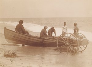 Pescadores a descarregar um barco, Sea Bright, Nova Jérsia de Louis Comfort Tiffany