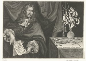 Impressão do título com o retrato de Louis Roupert Ornamentos para ourives (título da série) de Louis Cossin