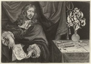 Impressão do título com o retrato de Louis Roupert Ornamentos para ourives (título da série) de Louis Cossin