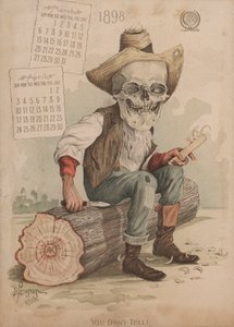 Esculpir um pedaço de madeira, ilustração para o Calendário Antikamnia