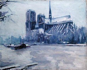 Notre-Dame na época das Inundações de Louis Degallaix
