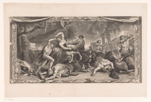 Hercules bevecht de Centauren
Schilderijen uit het Hotel Lambert (título da série)
La Galerie de monsieur le Président Lambert représentant l