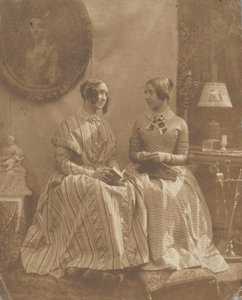 [A Esposa e Filha do Artista], 1846-49. de Louis Désiré Blanquart Evrard