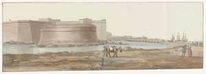 Gezicht op Gallipoli
Vista da entrada para Gallipoli (título sobre o objecto)
Viagem a Itália, Sicília e Malta - 1778 (título da série) de Louis Ducros