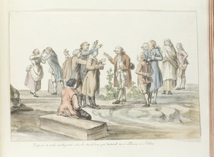 Negociação entre o guia do grupo turístico e os mulas com quem vão ao Etna Dispute de notre antiquaire avec les muletiers qui devaient nous conduire à L