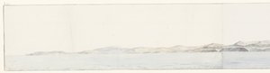 Panorama conheceu o Agrigento en de kust
Vista distante da cidade de Girgenti, & da costa (título sobre o objecto)
Viagem a Itália, Sicília e Malta - 1778 (título da série) de Louis Ducros