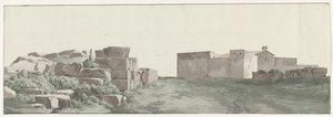 Perfil de Binnenmuren en buitenmuren van de oude stad Manduria
Perfil das paredes internas e externas da antiga Manduria (título sobre o objecto)
Voyage en Italie, en Sicile et à Malte - 1778 (título da série)
