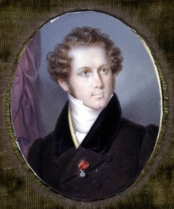 Retrato de Vincenzo Bellini (1801 - 1835), miniatura do Dupré. Museu de La Scala. Milão. de Louis Dupré