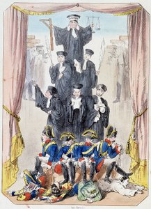 Les litideurs malgre eux - Litografia, extraída do Theatre des marionnettes du jardin des Tuileries, texto e desenho de Louis Edmond Duranty (1833-1880), Paris de Louis Edmond Duranty