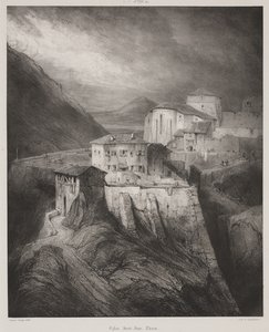 Igreja de Saint Jean, Thiers, Auvergne de Louis Eugene Gabriel Isabey