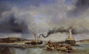 Vista do porto de Boulogne do mar, 1843