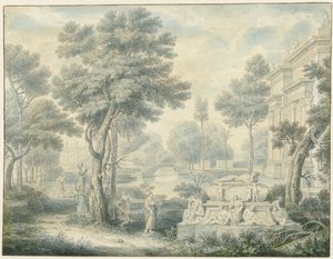 Paisagem arcadiana com um túmulo de Louis Fabritius Dubourg