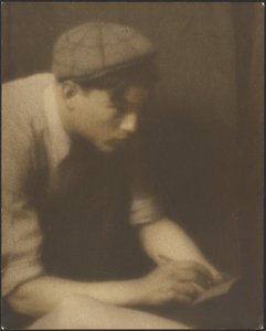 [Retrato de um jovem a escrever um bilhete] de Louis Fleckenstein