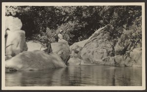 [Mulher à beira do lago]. de Louis Fleckenstein