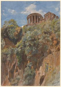 Vista do Templo de Vesta em Tivoli de Louis Français