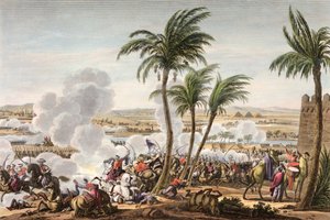 A Batalha das Pirâmides, Egito, 3 Termidor, Ano 6 21 de julho de 1798 de Louis Francois Couche