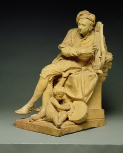 George Frederick Handel (1685-1759) modelo para uma estátua de mármore agora no Victoria und Albert Museum, 1738 (terracota)
