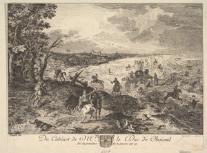 Roubo na estrada após um quadro na colecção do Duc de Choiseul, 1771. de Louis Germain