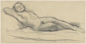 Nua Feminina Reclinada de Louis Goudman