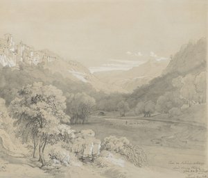 A View of Cavi in the Sabine Hills, 1848. de Louis Gurlitt