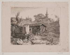 Paisagem com um moinho de água de Louis Gurlitt