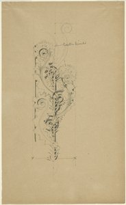 Teatro McVickers: Esboço para a Banda Ornamental Sem Título de Louis H. Sullivan