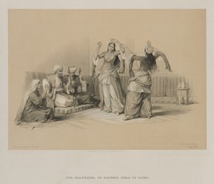 Egito e Núbia, Volume III: Dancing Girls no Cairo, 1849. de Louis Haghe