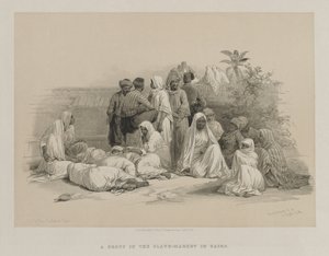Egito e Núbia, Volume III: No Mercado de Escravos do Cairo de Louis Haghe